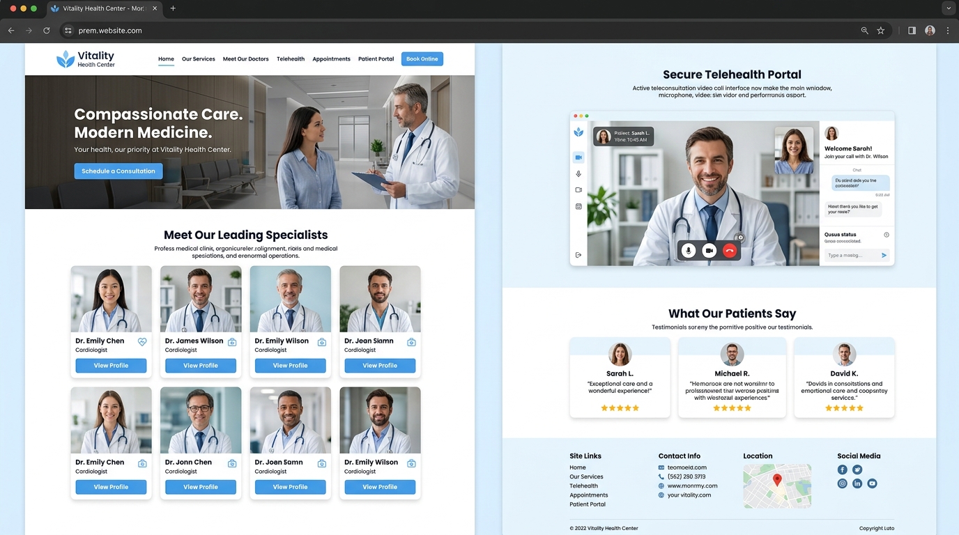 Vitality Health Center — Modern healthcare interface by Bold Anchor